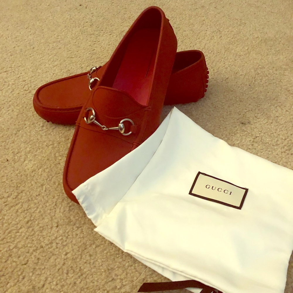 Authentic Gucci man rubber Loafer